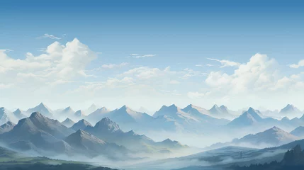 Schilderijen op glas mountains in the mountains © PZ Studio