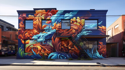 Immerse yourself in the energy of the city with a vibrant street art mural as your backdrop.