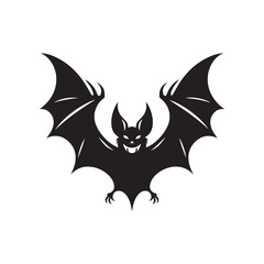 Spooky Shadows: Vector Halloween Bats silhouette, Bats black vector illustration.