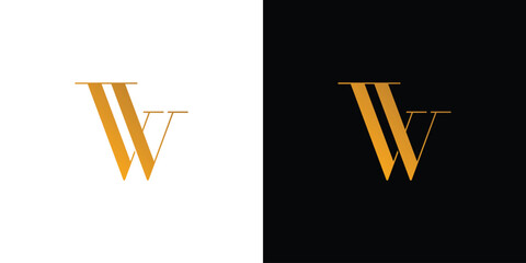 Elegant and luxury W logo design - obrazy, fototapety, plakaty