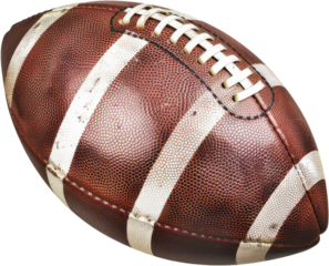 Leather American football, cut out transparent