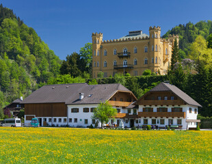 Schloss Hüttenstein, Bauernhaus, Salzkammergut, Salzburg, Österreich