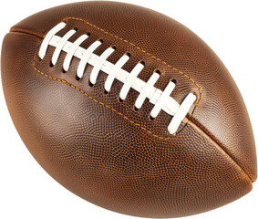 Leather American football, cut out transparent