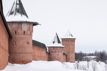 old fortress in the snow