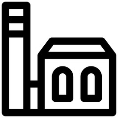 Brewery. Editable stroke vector icon.
