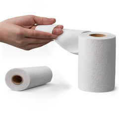 toilet paper roll  isolated on transparent background