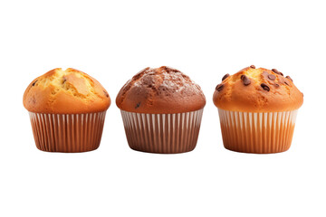 muffins isolated on transparent or white background, png
