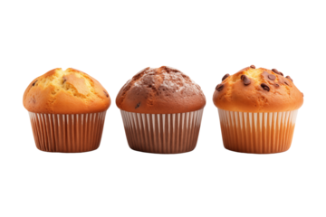 muffins isolated on transparent or white background, png