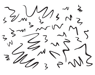 Marker strokes collection. Set of vector hand drawn brushes elements