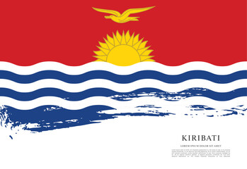 Fototapeta na wymiar Flag of Kiribati, vector illustration