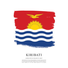 Flag of Kiribati, vector illustration