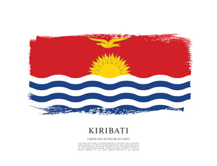 Fototapeta premium Flag of Kiribati, vector illustration