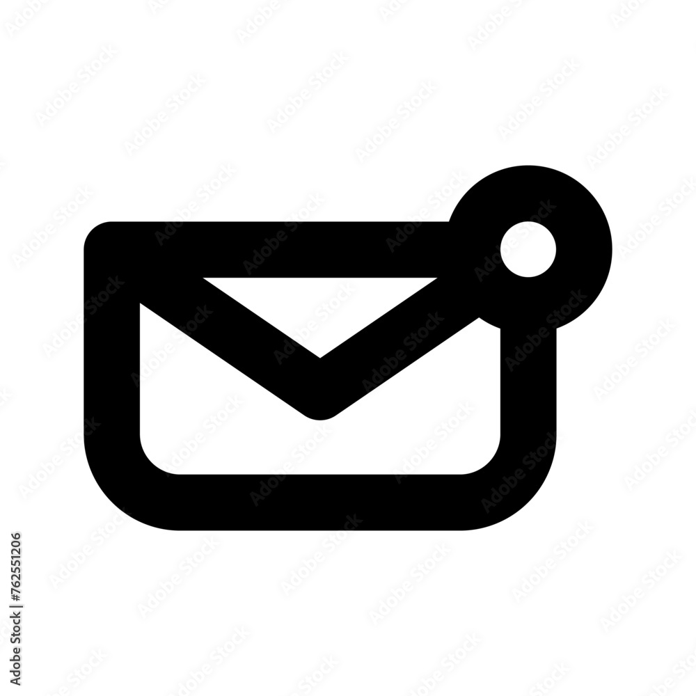 Poster email message icon. incoming message symbol. abstract envelope with incoming letter message. vector 