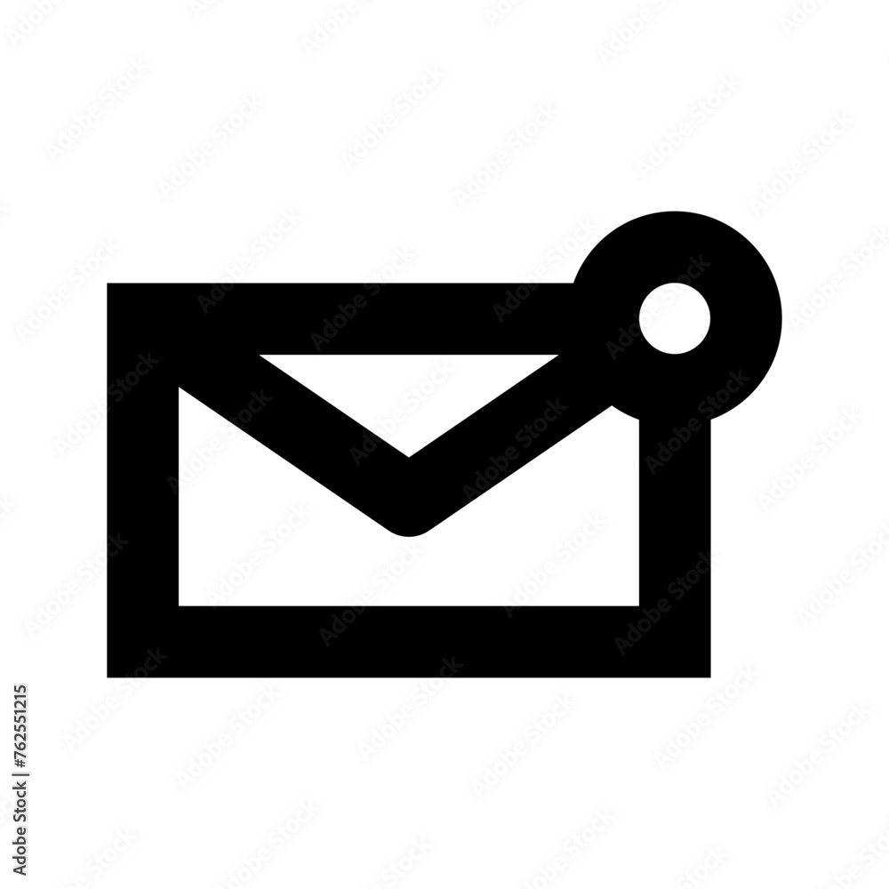 Poster email message icon. incoming message symbol. abstract envelope with incoming letter message. vector 