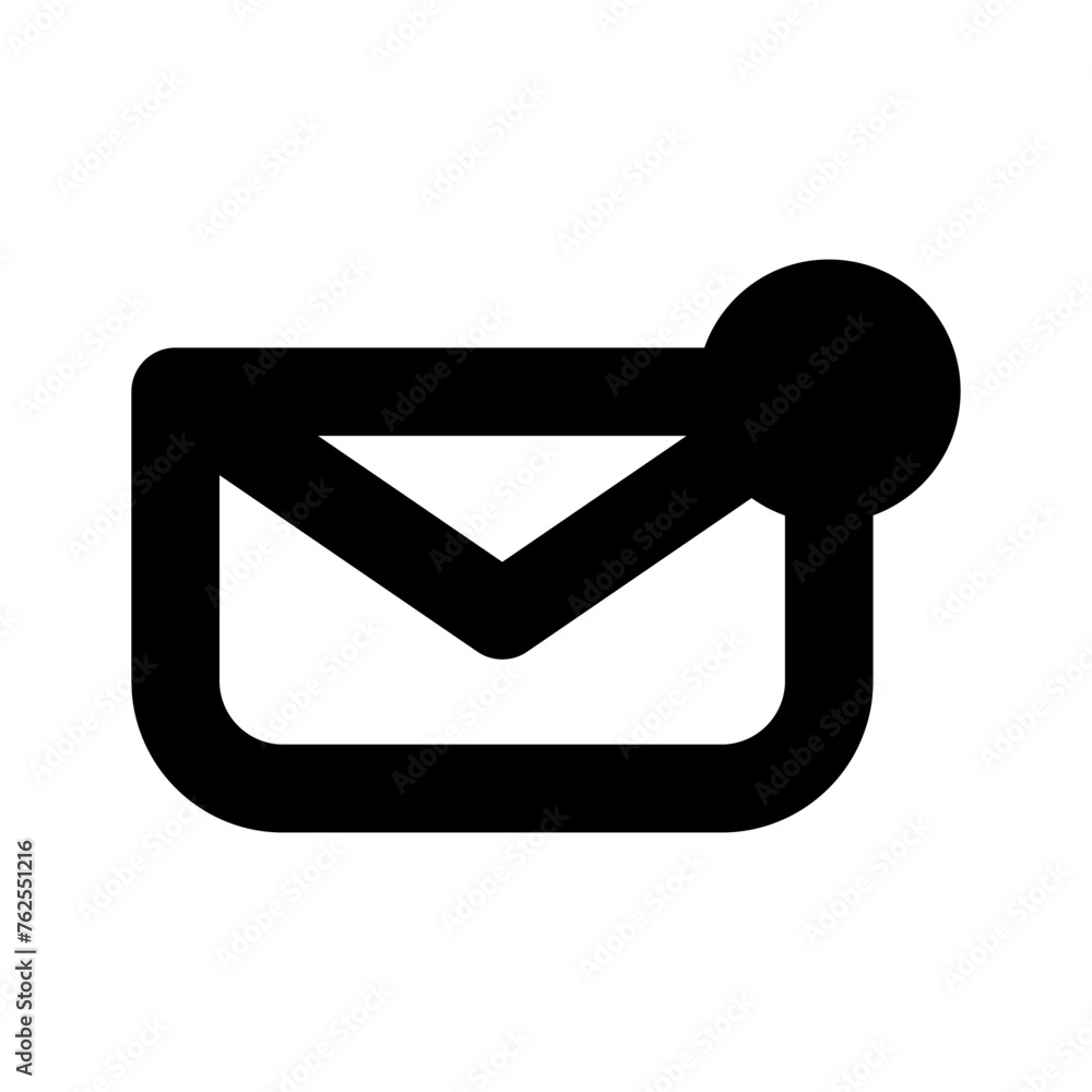 Poster email message icon. incoming message symbol. abstract envelope with incoming letter message. vector 