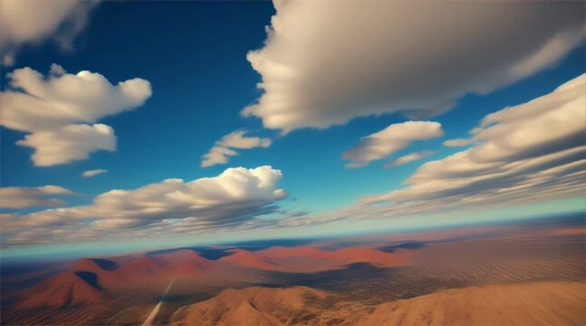 Sunset on the mountain with clouds and sun Stunning sky above the landscape created with generative ai