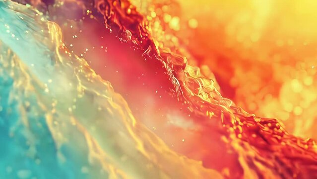 Abstract colorful background with water splashes and bokeh effect.