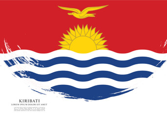 Fototapeta na wymiar Flag of Kiribati, vector illustration