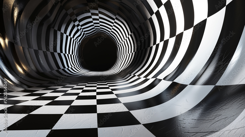 Poster 3d rendering of abstract technology background. sci-fi tunnel.
