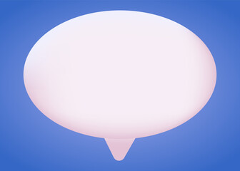 3d white speech bubble, social media chat message icon. Empty text bubble, comment, dialogue balloon