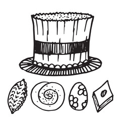 set illustration of delicious and samani in a plate for Novruz holiday