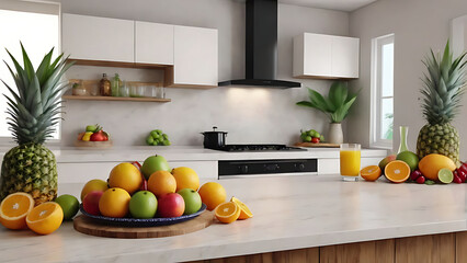 fruits on the kitchen table