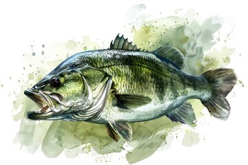 lunker bass art image