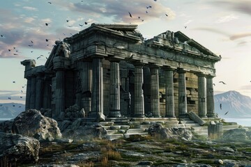 grecoroman architectural ruin