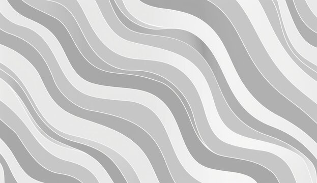 Fototapeta pattern with grey and white lines, simple minimalist design Soft lines in geometric wave shape background for interior wallpaper Generative AI