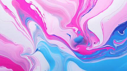 abstract background with waves,  A close-up view of a pink and blue abstract marbling texture, designed to look like a fluid acrylic painting