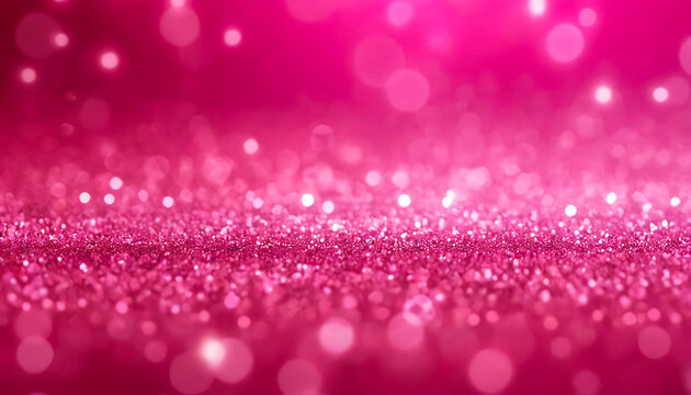 White bokeh lights on a pink background 