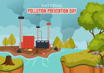 National Pollution Prevention Day Vector Illustration series