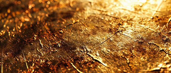 Golden Textures Unfolding, Abstract Metallic Elegance, Vibrant Shades of Rust and Oil