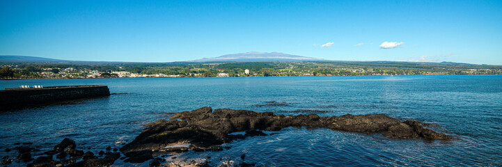 Panoramic of Hilo Bay in Hilo, Hawaii