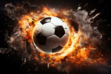 Fototapeta premium Nylon Soccer ball net. Stadium sport team. Generate Ai