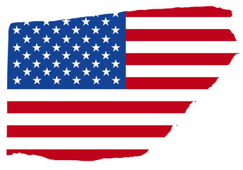 flag with palette knife paint brush strokes grunge texture design. Grunge brush stroke effect