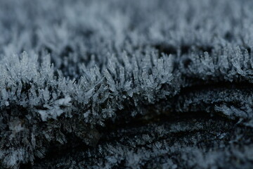 Macro photography of a ice crystals