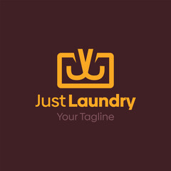 Just Laundry Logo Design Template: Merging Letter J and L Symbol. This modern alphabet-inspired logotype is perfect for Technology, Business, Organizations, Personal Branding, and more.