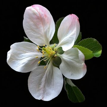 Apple blossom petals high quality ai generated image