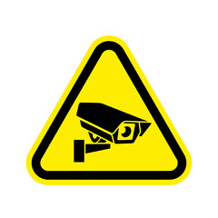 Video surveillance sign. Video camera icon. Symbol of surveillance, security, safety or video recording.