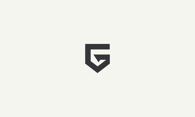initial letter G simple monogram logo design vector illustration