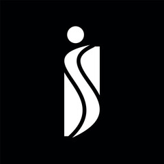 Letter I minimalist logo and icon design