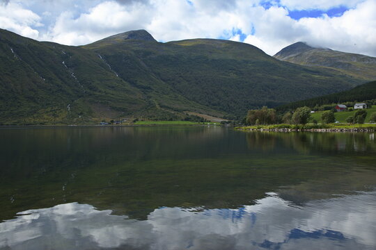 Lake Eidsvatnet at Aarset, More og Romsdal county, Norway, Europe
