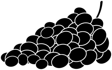 grape illustration leaf silhouette agriculture logo fruit icon nature outline raisin green vine food natural harvest raise branch grow shape ripe healthy wine for vector graphic background