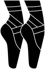ballet illustration dance silhouette performance logo ballerina icon dancer outline balance girl female woman pointe people tutu studio performer shape dress movement grace for vector graphic