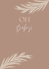 Oh Baby Gender Reveal Invitation