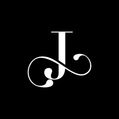 Letter J minimalist logo and icon design