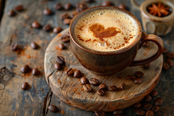 Coffee Cup With Heart Drawing