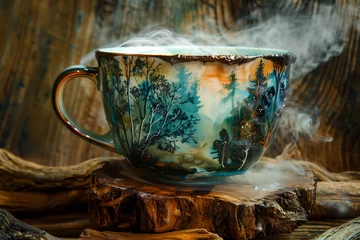 Foto op Canvas cup of hot tea © Anmol