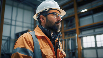 A civil engineer while watching workers at work, and analyzing the bigger picture of what should be done and where next!